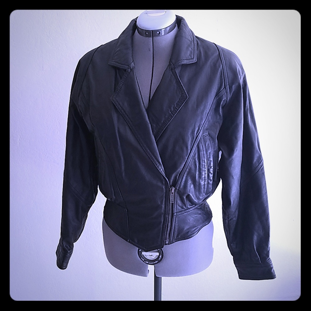 Vintage 80s Wilson's Leather motorcycle jacket
